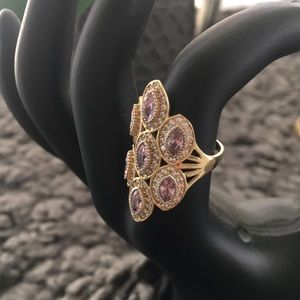 Italy gold 14k with pink zirconium